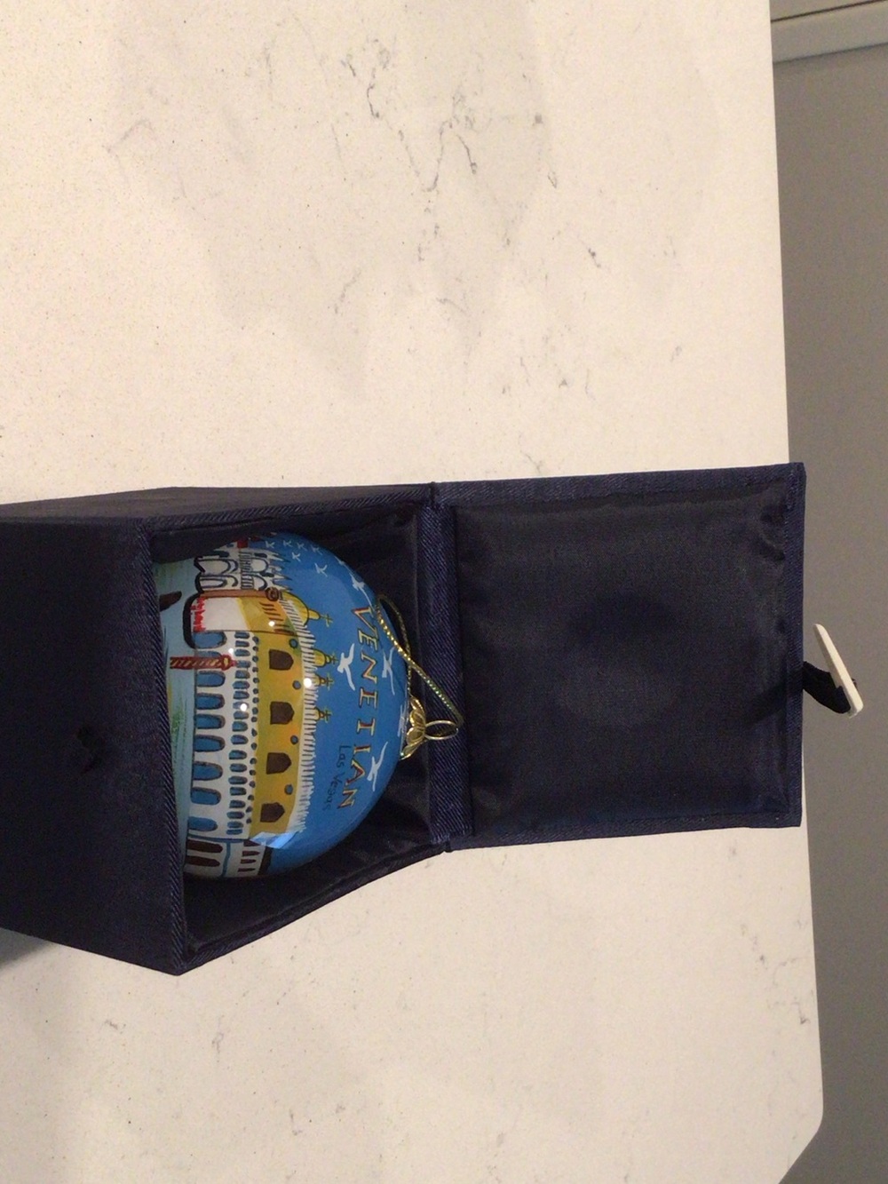 Blue Veneian Painted Holiday Ornament - Picture 4 of 5